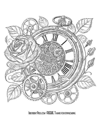 Free Coloring Pages - Timeless Rose - Image 2